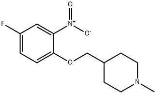 4-[(4-Fluoro-2-nitrophenoxy)methyl]-1-methylpiperidine Struktur