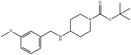 tert-Butyl 4-(3-methoxybenzylamino)piperidine-1-carboxylate Struktur