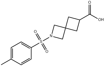 2-((4-methylphenyl)sulfonyl)-2-azaspiro[3.3]heptane-6-carboxylic acid, 1237542-12-9, 结构式