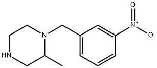 2-methyl-1-[(3-nitrophenyl)methyl]piperazine Struktur