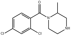 1-(2,4-ジクロロベンゾイル)-2-メチルピペラジン 化学構造式