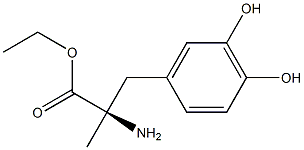 3-hydroxy-a-methyl- D-Tyrosine ethyl ester Structure