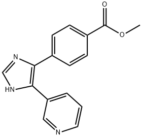 methyl 4-[5-(pyridin-3-yl)-1H-imidazol-4-yl]benzoate Struktur