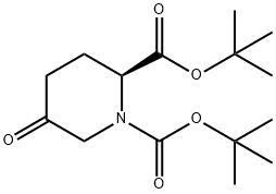 1-tert-butyl 2-tert-butyl (2S)-5-oxopiperidine-1,2-dicarboxylate Struktur