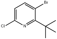 3-BROMO-6-CHLORO-2-(TERT-BUTYL)-PYRIDINE Struktur