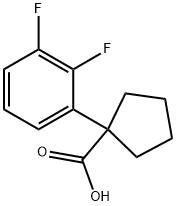 1-(2,3-二氟苯基)环戊烷甲酸, 1260675-77-1, 结构式