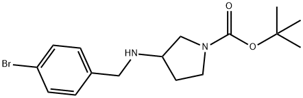 tert-butyl 3-{[(4-bromophenyl)methyl]amino}pyrrolidine-1-carboxylate, 1260810-70-5, 结构式