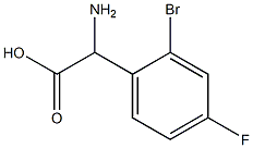 2-AMINO-2-(2-BROMO-4-FLUOROPHENYL)ACETIC ACID Structure