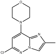 4-(6-chloro-2-methylimidazo[1,2-b]pyridazin-8-yl)morpholine Struktur