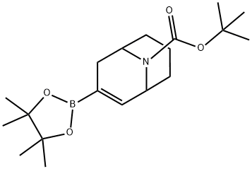 SYNONYMS:3-(4,4,5,5-TETRAMETHYL-[1,3,2]DIOXABOROLAN-2-YL)-9-AZA-BICYCLO[3.3.1]NON-2-ENE-9-CARBOXYLIC ACID TERT-BUTYL ESTER 结构式