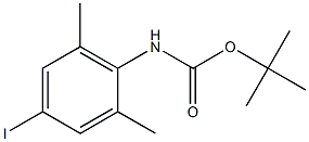 (4-碘-2,6-二甲基苯基)氨基甲酸叔丁酯 结构式