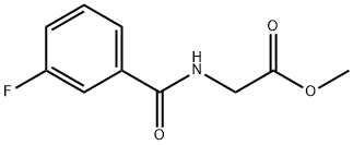 methyl N-[(3-fluorophenyl)carbonyl]glycinate Struktur