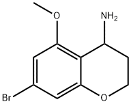 7-BROMO-5-METHOXY-3,4-DIHYDRO-2H-1-BENZOPYRAN-4-AMINE Structure