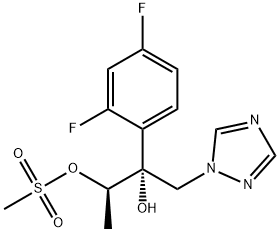 (2R,3R)-3-(2,4-二氟苯基)-3-羟基-4-(1H-1,2,4-三唑-1-基)丁烷-2-基甲磺酸酯, 133775-26-5, 结构式
