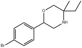 2-(4-bromophenyl)-5-ethyl-5-methylmorpholine 结构式