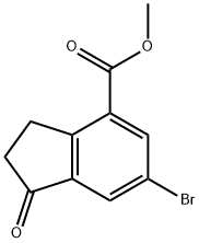 METHYL 6-BROMO-1-OXO-2,3-DIHYDRO-1H-INDENE-4-CARBOXYLATE Structure