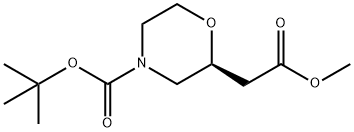 (S)-tert-butyl 2-((methoxycarbonyl)methyl)morpholine-4-carboxylate,1352709-54-6,结构式