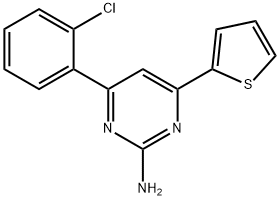 4-(2-chlorophenyl)-6-(thiophen-2-yl)pyrimidin-2-amine Struktur