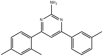 4-(2,4-dimethylphenyl)-6-(3-methylphenyl)pyrimidin-2-amine Structure
