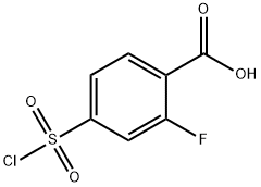 4-(chlorosulfonyl)-2-fluorobenzoic acid Struktur