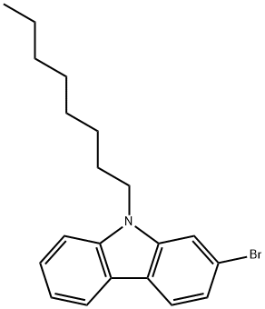 2-溴-N-辛基-9H-咔唑 结构式