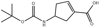 4-((tert-butoxycarbonyl)amino)cyclopent-1-enecarboxylic acid,1358799-04-8,结构式