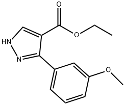ethyl 5-(3-methoxyphenyl)-1H-pyrazole-4-carboxylate, 1359655-48-3, 结构式