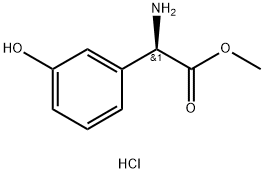 R-3-羟基苯甘氨酸甲酯盐酸盐, 136057-18-6, 结构式