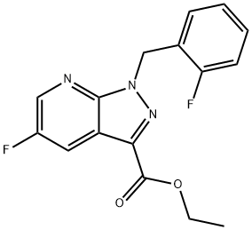 ethyl 5-fluoro-1-(2-fluorobenzyl)-1H-pyrazolo[3,4-b]pyridine-3-carboxylate Structure