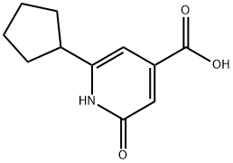 6-cyclopentyl-2-oxo-1,2-dihydropyridine-4-carboxylic acid Structure
