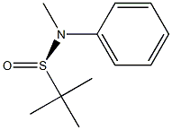 (R)-N-メチル-N-フェニルTERT-ブチルタン-スルフィンアミド 化学構造式