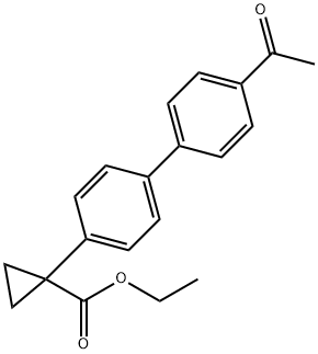ETHYL 1-(4-ACETYL-[1,1-BIPHENYL]-4-YL)CYCLOPROPANECARBOXYLATE Struktur