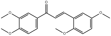 (2E)-3-(2,5-dimethoxyphenyl)-1-(3,4-dimethoxyphenyl)prop-2-en-1-one 化学構造式