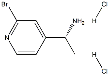 (R)-1-(2-ブロモピリジン-4-イル)エタンアミン二塩酸塩 化学構造式
