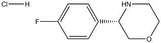 (S)-3-(4-氟苯基)吗啉盐酸盐 结构式