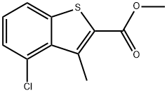 4-クロロ-3-メチルベンゾチオフェン-2-カルボン酸メチルエステル 化学構造式