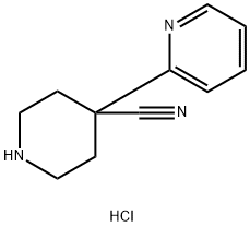 4-(吡啶-2-基)哌啶-4-甲腈二盐酸盐, 1416439-49-0, 结构式