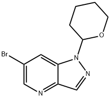 6-BROMO-1-(TETRAHYDRO-2H-PYRAN-2-YL)-1H-PYRAZOLO[4,3-B]PYRIDINE, 1416713-01-3, 结构式