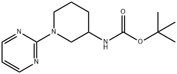Tert-Butyl (1-(Pyrimidin-2-Yl)Piperidin-3-Yl)Carbamate Struktur