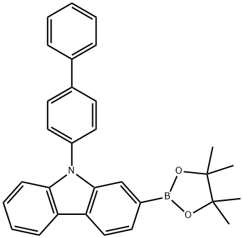 9H-Carbazole, 9-[1,1'-biphenyl]-4-yl-2-(4,4,5,5-tetramethyl-1,3,2-dioxaborolan-2-yl)- Structure