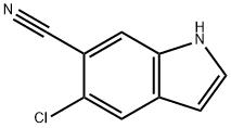 5-chloro-1h-indole-6-carbonitrile 结构式