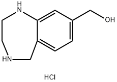 8-HYDROXYMETHYL-2,3,4,5-TETRAHYDRO-1H-BENZO[E][1,4]DIAZEPIN 2HCL 结构式