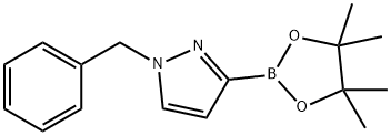 1H-Pyrazole, 1-(phenylmethyl)-3-(4,4,5,5-tetramethyl-1,3,2-dioxaborolan-2-yl)- Structure