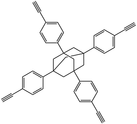 1,3,5,7-tetrakis(4-ethinylphenyl)adamantane Structure