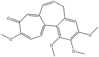 1,2,3,10-テトラメトキシベンゾ[a]ヘプタレン-9(7H)-オン 化学構造式