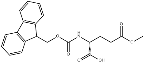(R)-2-((((9H-Fluoren-9-yl)methoxy)carbonyl)amino)-5-methoxy-5-oxopentanoic acid Structure