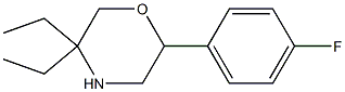 5,5-diethyl-2-(4-fluorophenyl)morpholine Structure