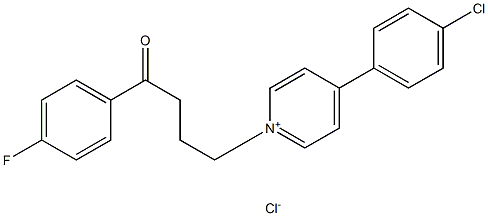 4-[4-(4-chlorophenyl)pyridin-1-ium-1-yl]-1-(4-fluorophenyl)butan-1-one:chloride Struktur