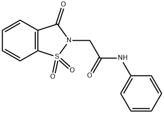 2-(1,1-dioxido-3-oxobenzo[d]isothiazol-2(3H)-yl)-N-phenylacetamide Struktur