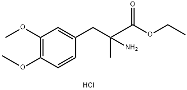 DL-3-methoxy-O,a-dimethyl- Tyrosine, ethyl ester, hydrochloride Structure